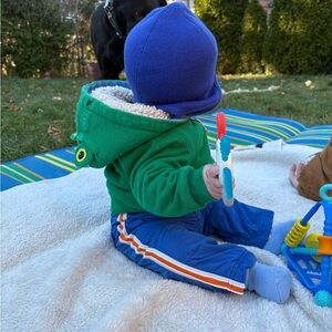 Baby Boden Emerald Crocodile Hoodie